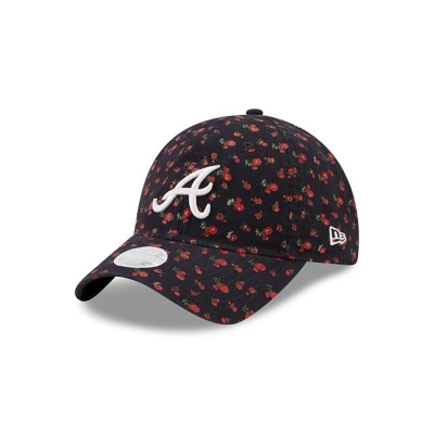 Blue Atlanta Braves Hat - New Era MLB Floral 9TWENTY Adjustable Caps USA8914230